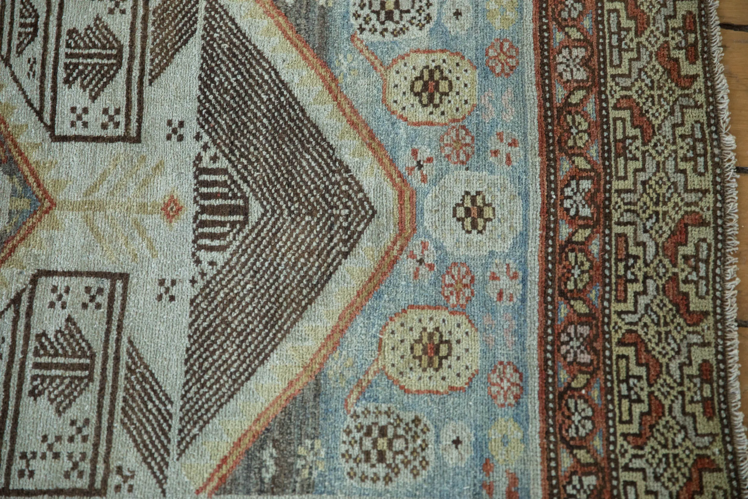 3x15.5 Vintage Distressed Malayer Rug Runner