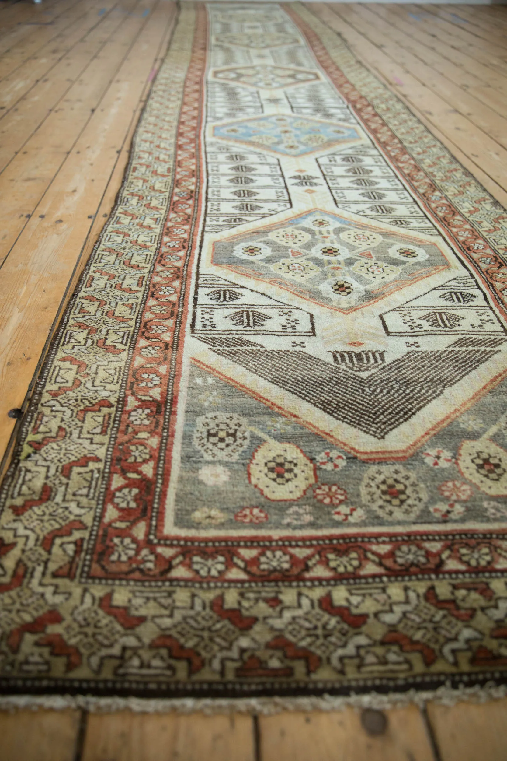 3x15.5 Vintage Distressed Malayer Rug Runner