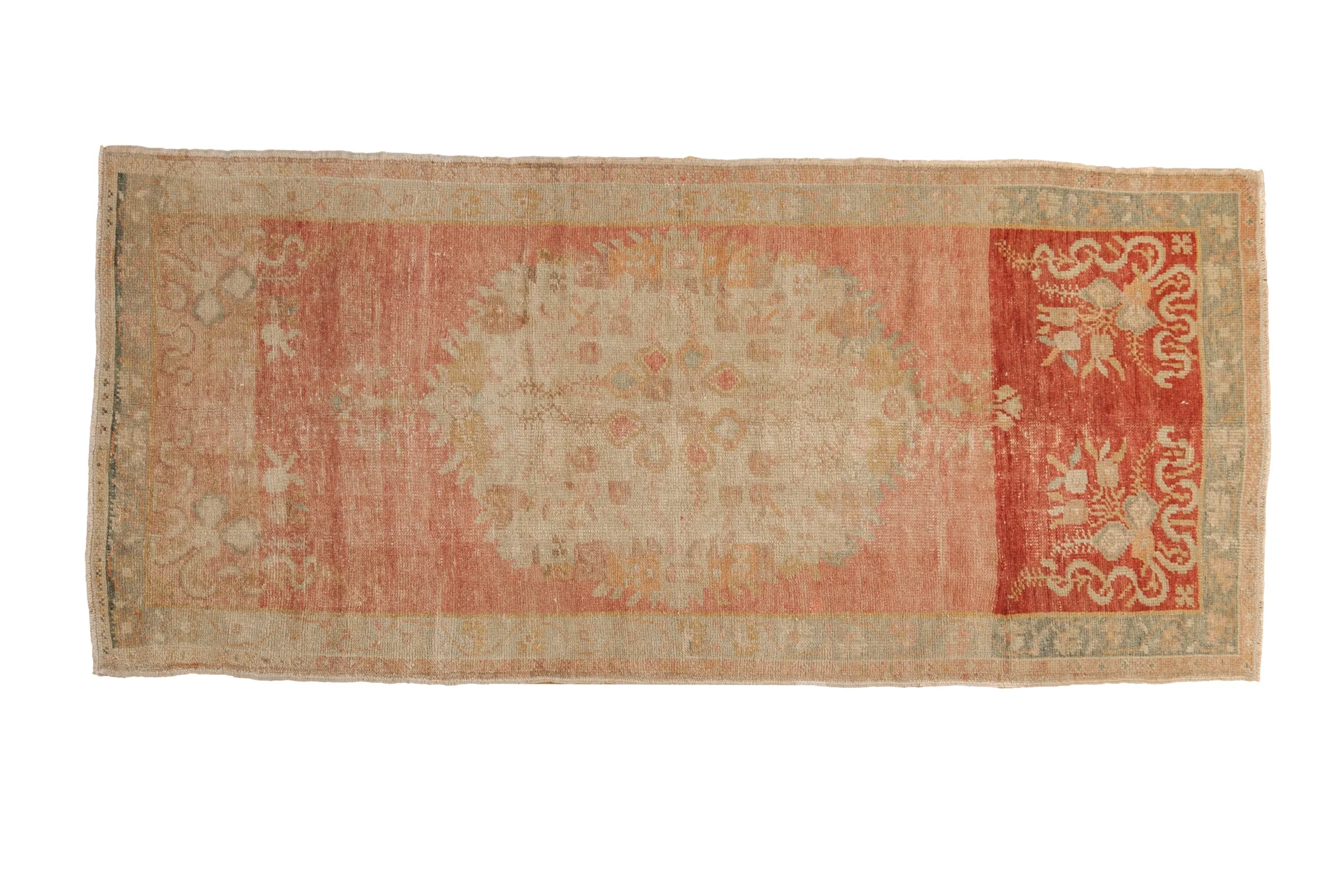 3x6.5 Vintage Distressed Oushak Rug Runner
