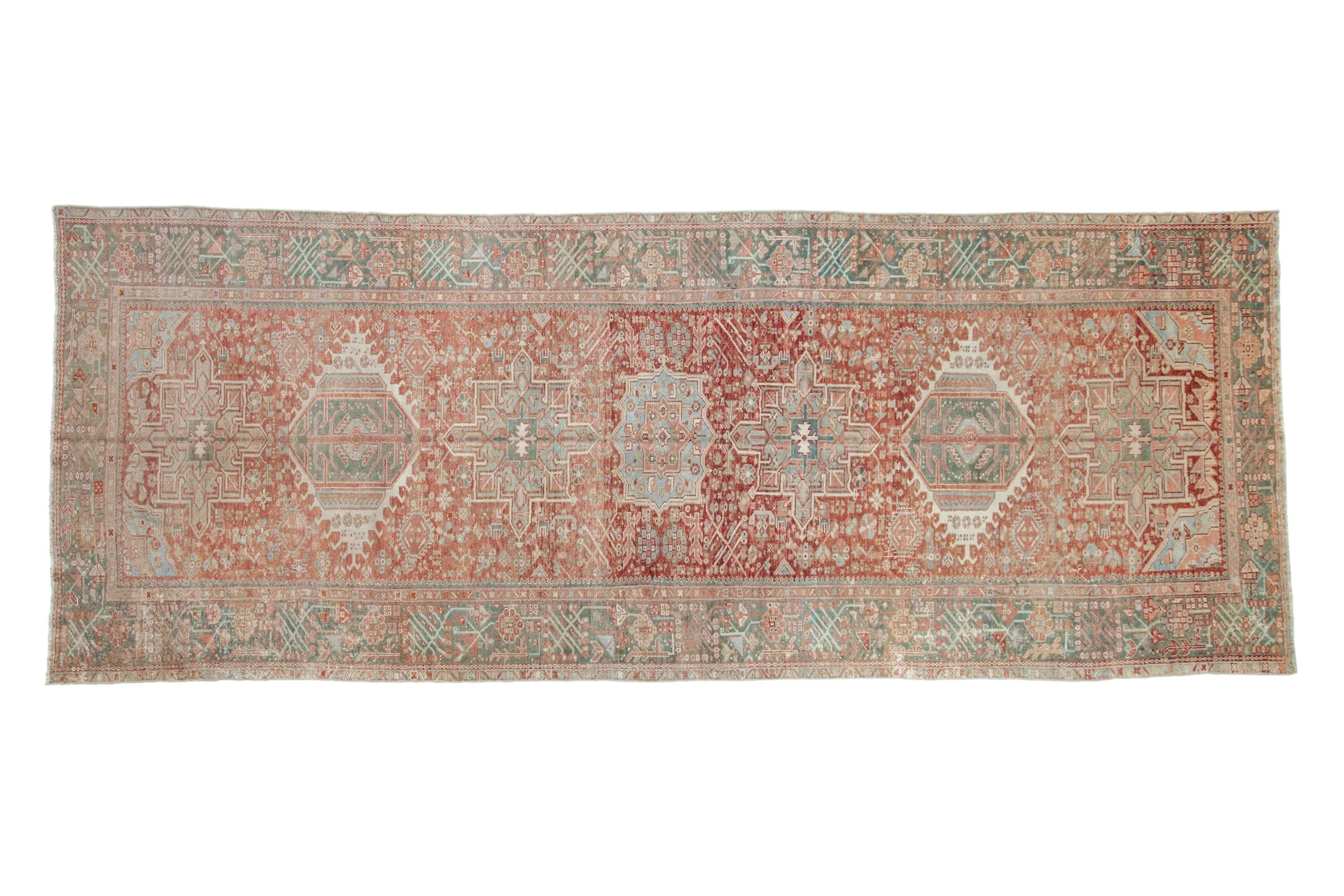 4.5x12 Vintage Distressed Karaja Rug Runner
