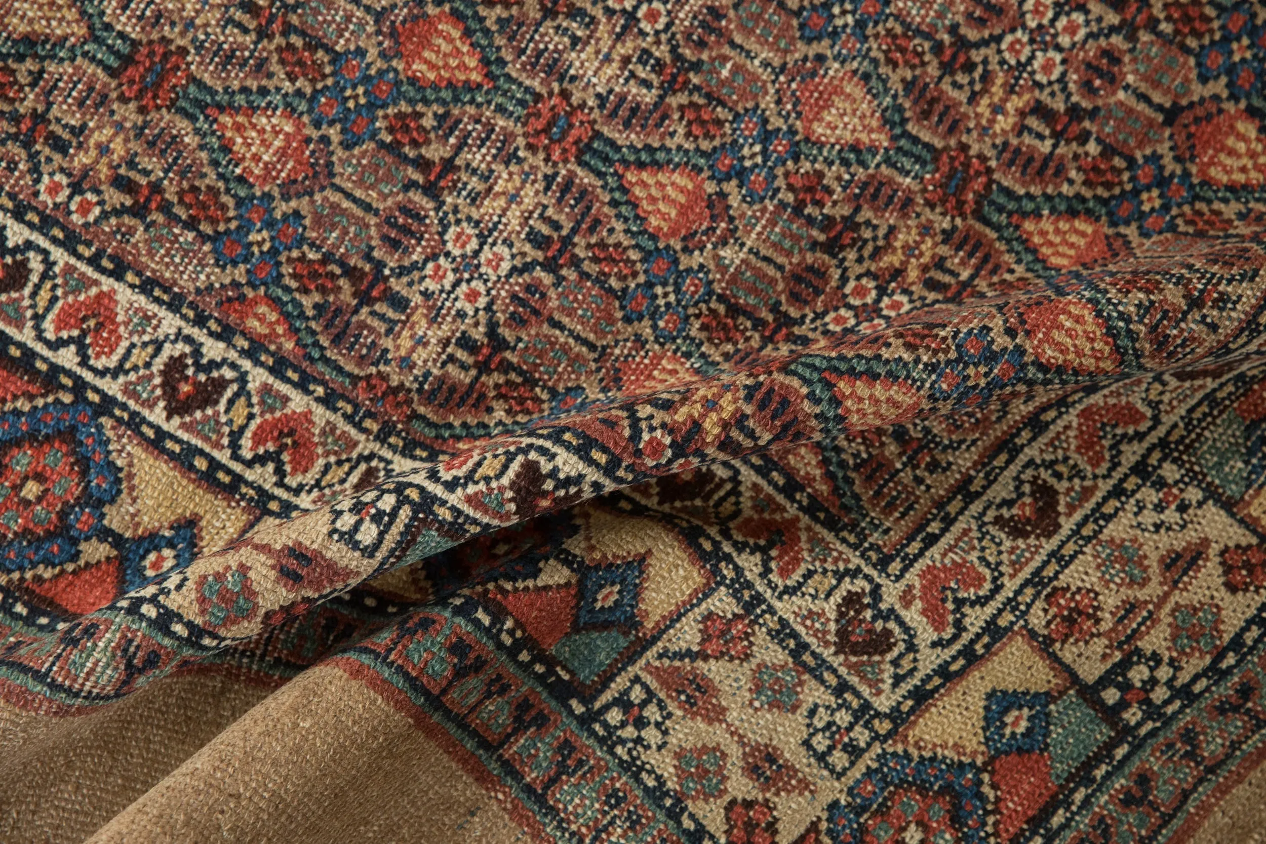 4x10 Antique Camel Hair Serab Rug Runner