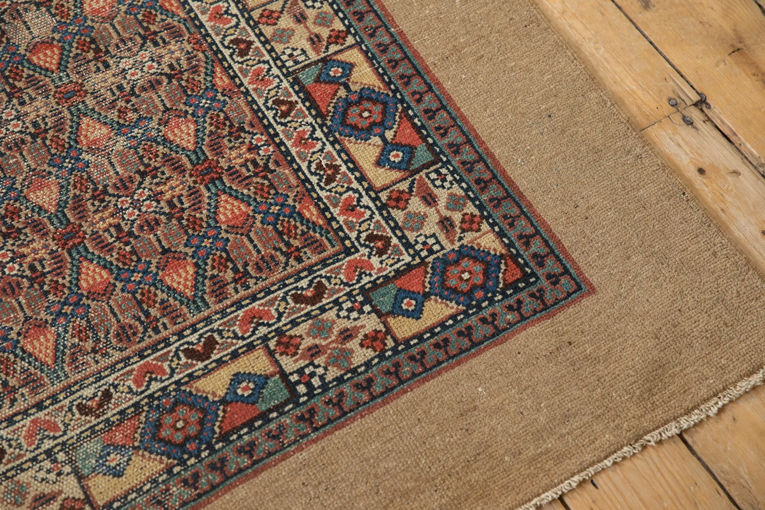 4x10 Antique Camel Hair Serab Rug Runner