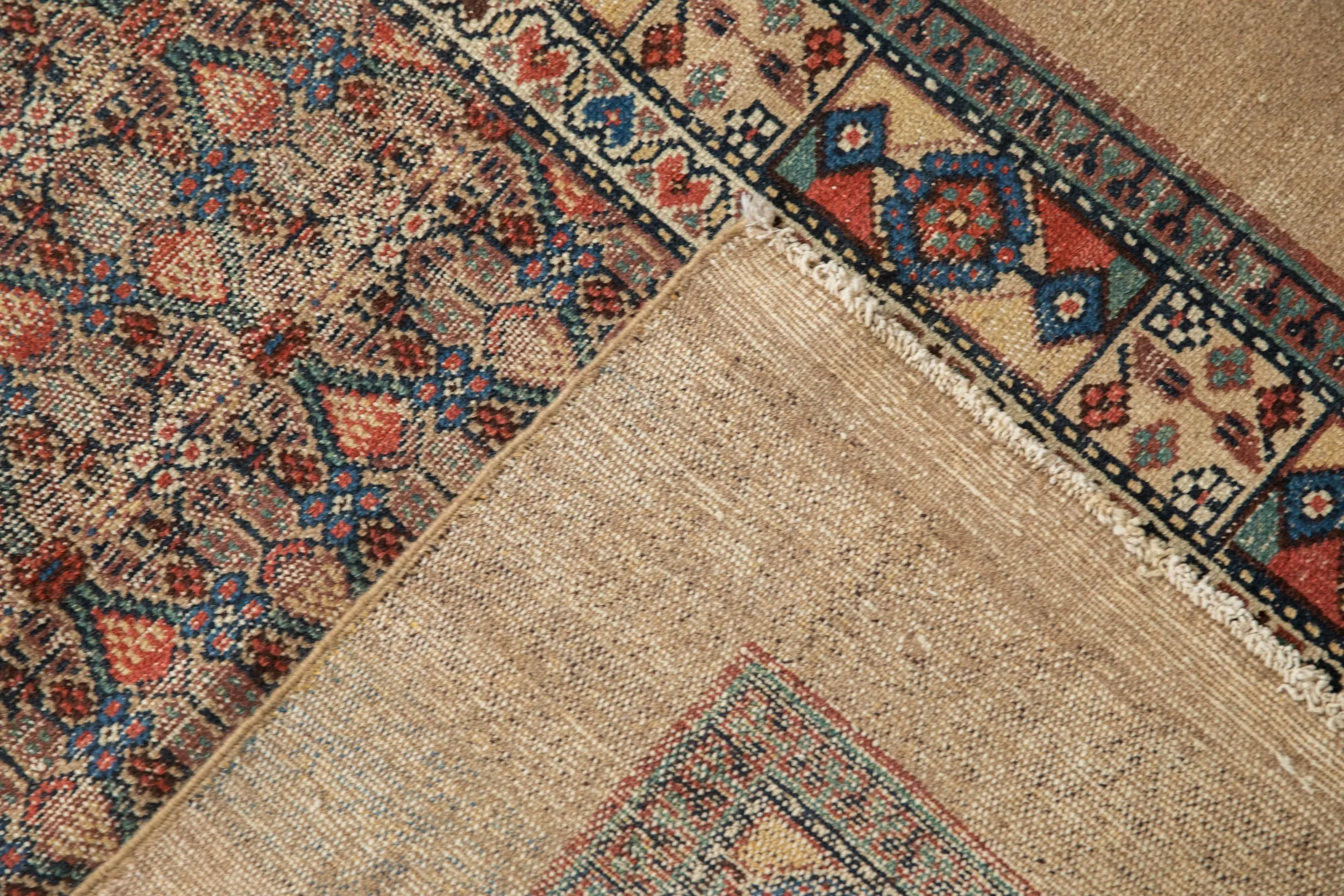 4x10 Antique Camel Hair Serab Rug Runner