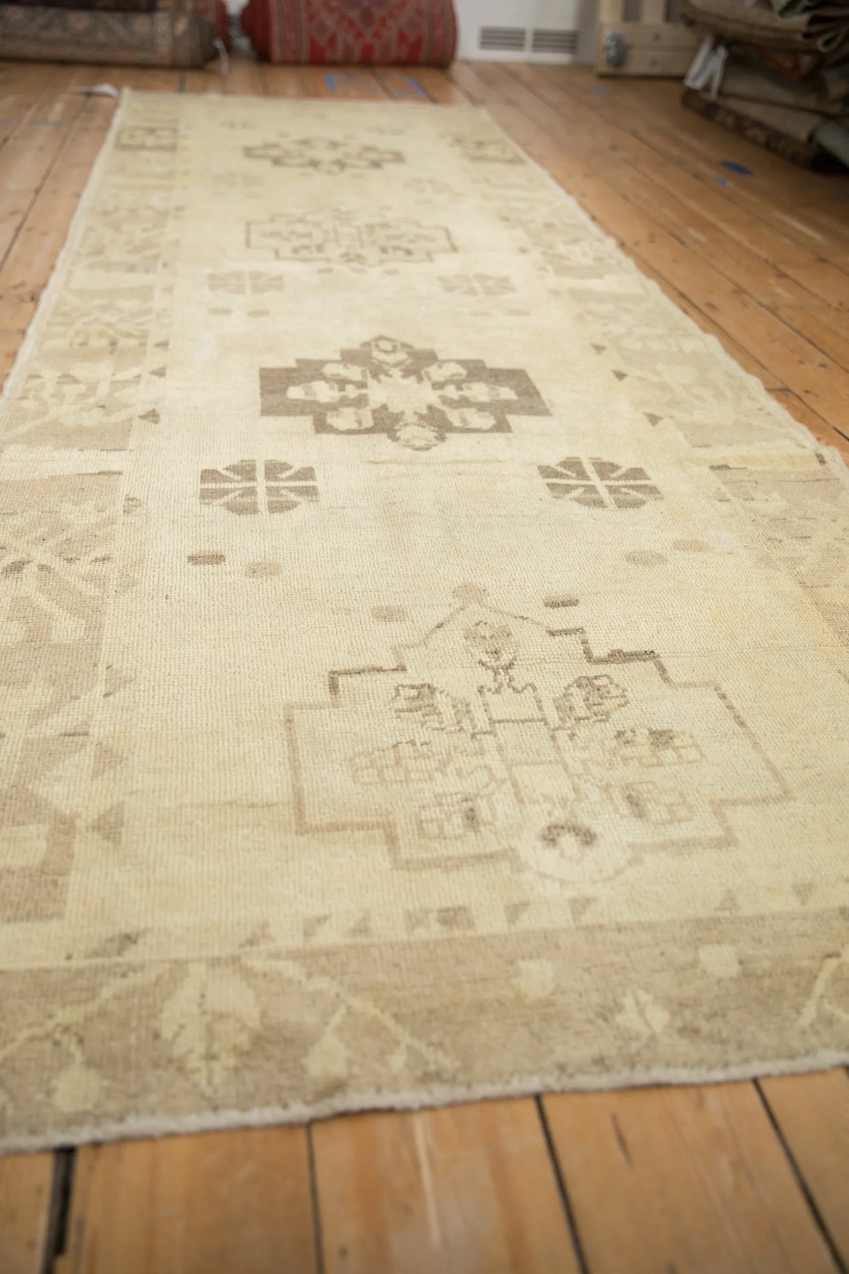 4x11.5 Vintage Distressed Oushak Rug Runner