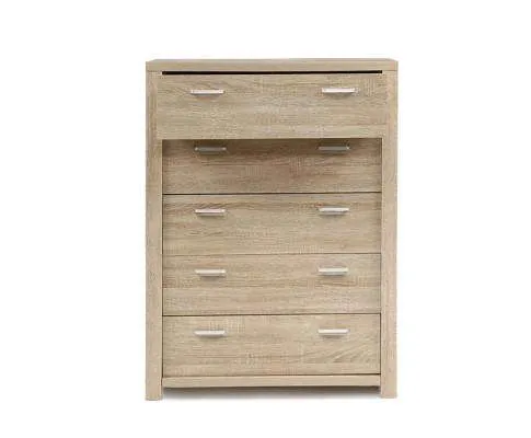 5 Chest of Drawers Tallboy Dresser Table Bedroom Storage Cabinet