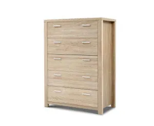 5 Chest of Drawers Tallboy Dresser Table Bedroom Storage Cabinet
