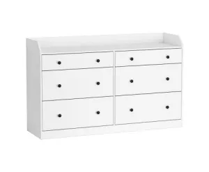 6 Chest of Drawers - PETE White