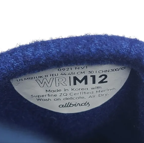 Allbirds Sam's Club Limited Edition Wool Runners Blueberry AB001XM12 Size 12 NIB