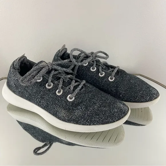 ALLBIRDS Women’s Natural Grey Merino Wool Runners Lace Up Sneaker Shoes