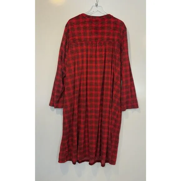 Aria Women's and Women's Plus Size Long Sleeve Ballet Velour Nightgown 5X (861)