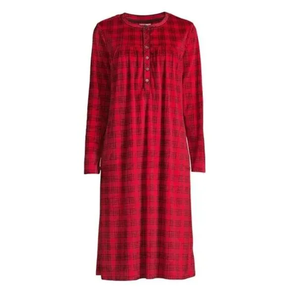 Aria Women's and Women's Plus Size Long Sleeve Ballet Velour Nightgown 5X (861)