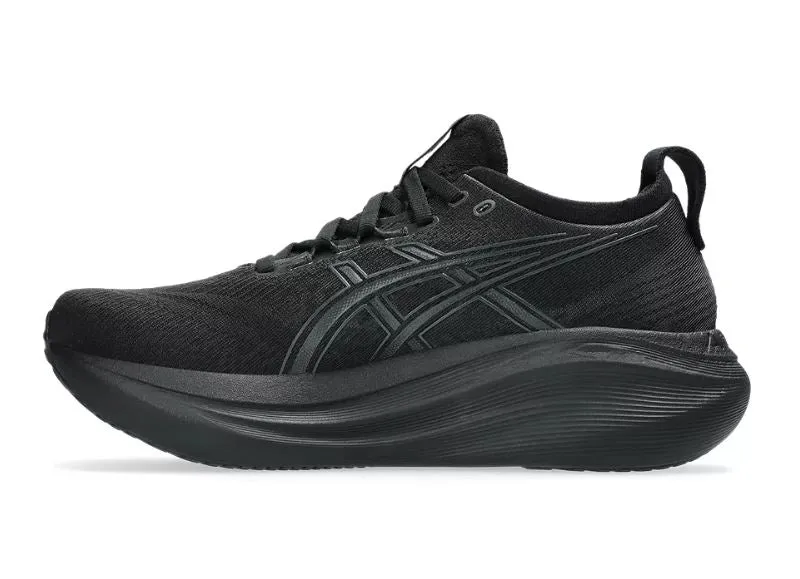 Asics Gel Nimbus 27 (D Width) -Black/Graphite Grey (Womens)