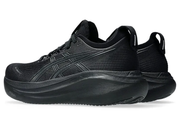 Asics Gel Nimbus 27 (D Width) -Black/Graphite Grey (Womens)