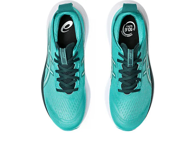 Asics Gel Nimbus 27 (D Width) - Wave Teal/ Saxon Green (Mens)