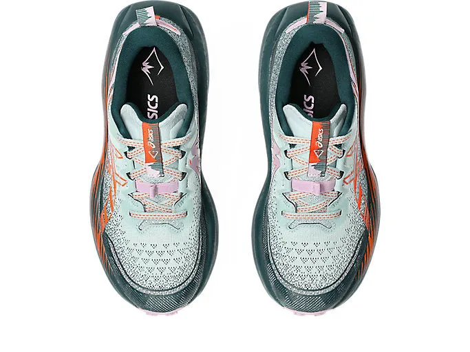 Asics Trabuco Max 4 (B Width) - Cold Moss/Nova Orange (Womens)
