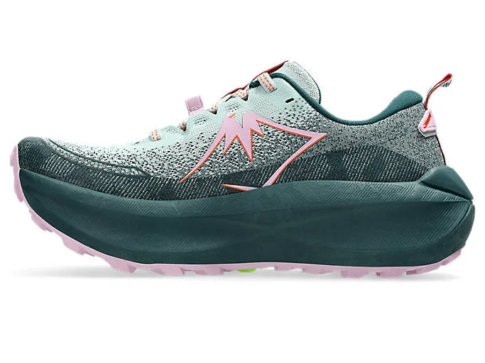 Asics Trabuco Max 4 (B Width) - Cold Moss/Nova Orange (Womens)