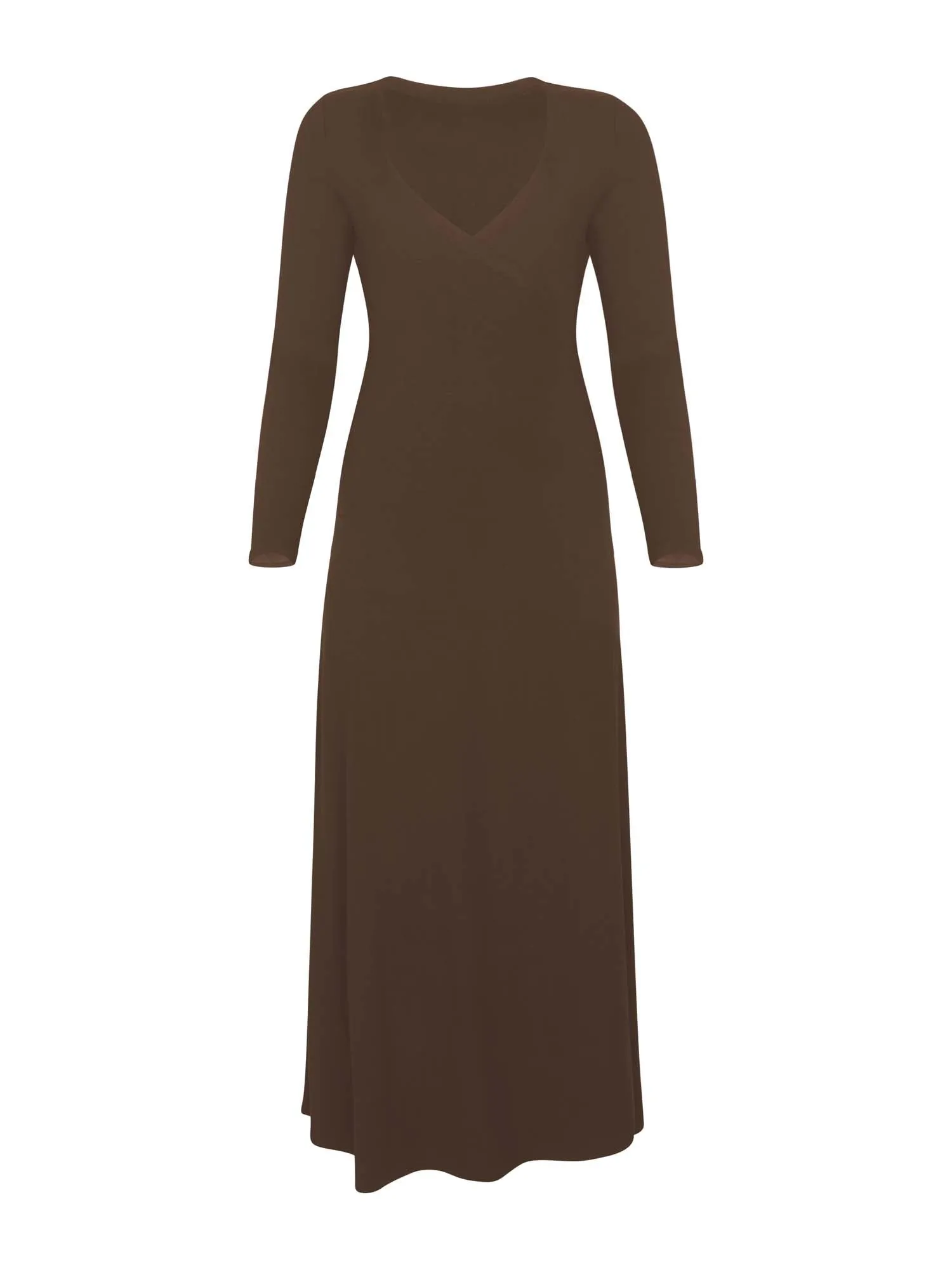 Bamboo Wrap Dress - Maxi - Cocoa