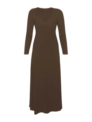 Bamboo Wrap Dress - Maxi - Cocoa