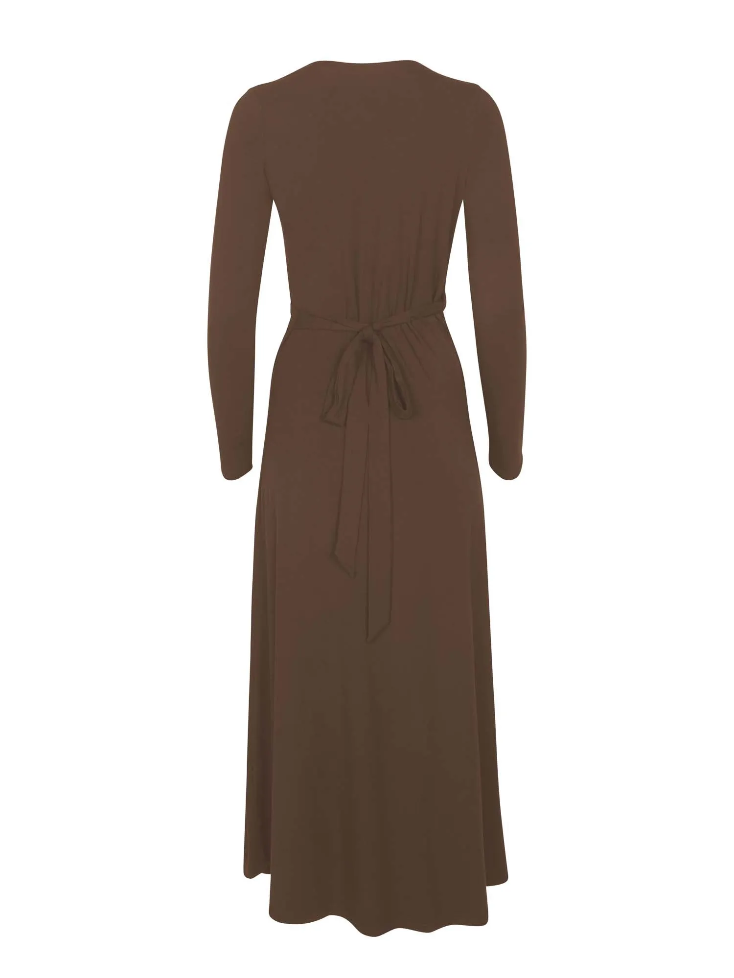 Bamboo Wrap Dress - Maxi - Cocoa