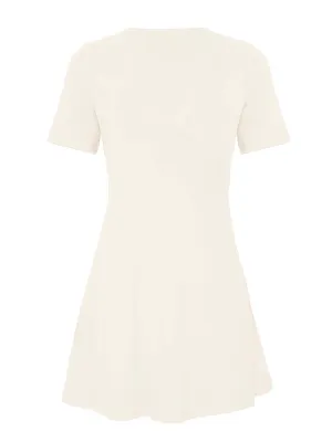 Bamboo Wrap Dress - Mini - Cream