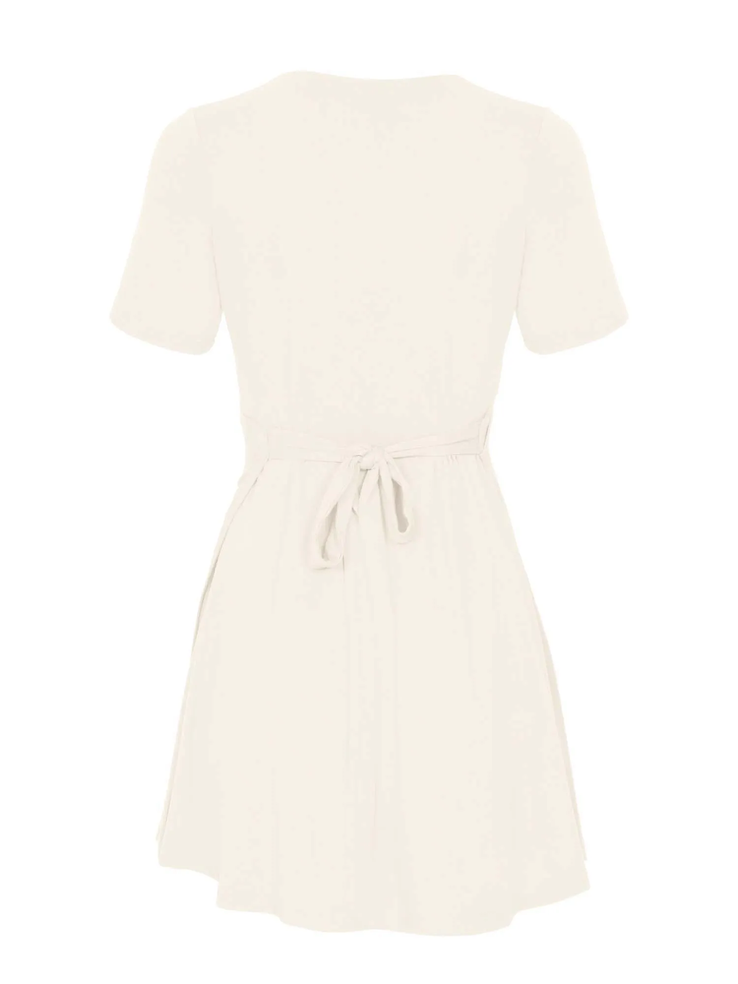Bamboo Wrap Dress - Mini - Cream