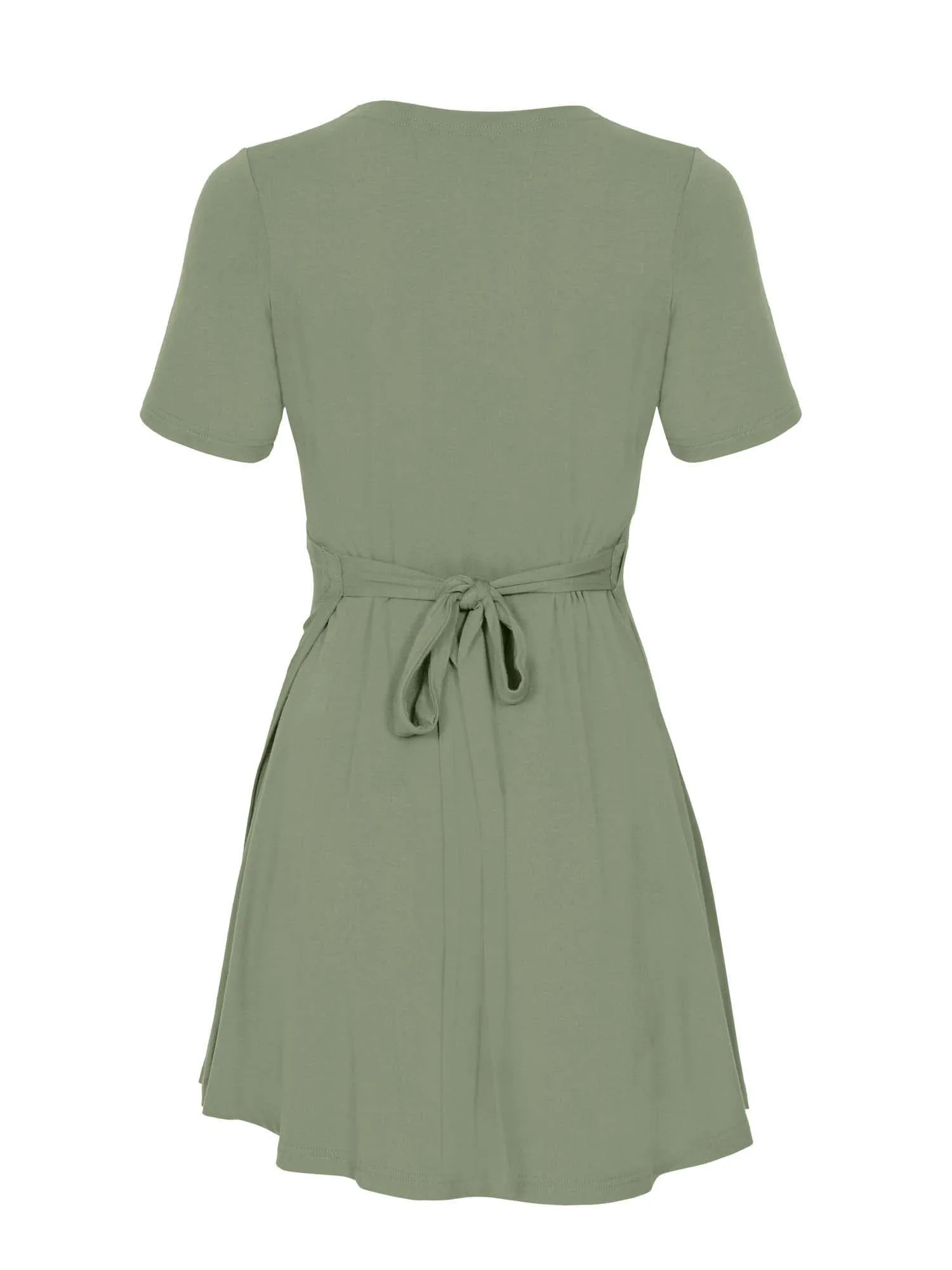 Bamboo Wrap Dress - Mini - Eucalyptus