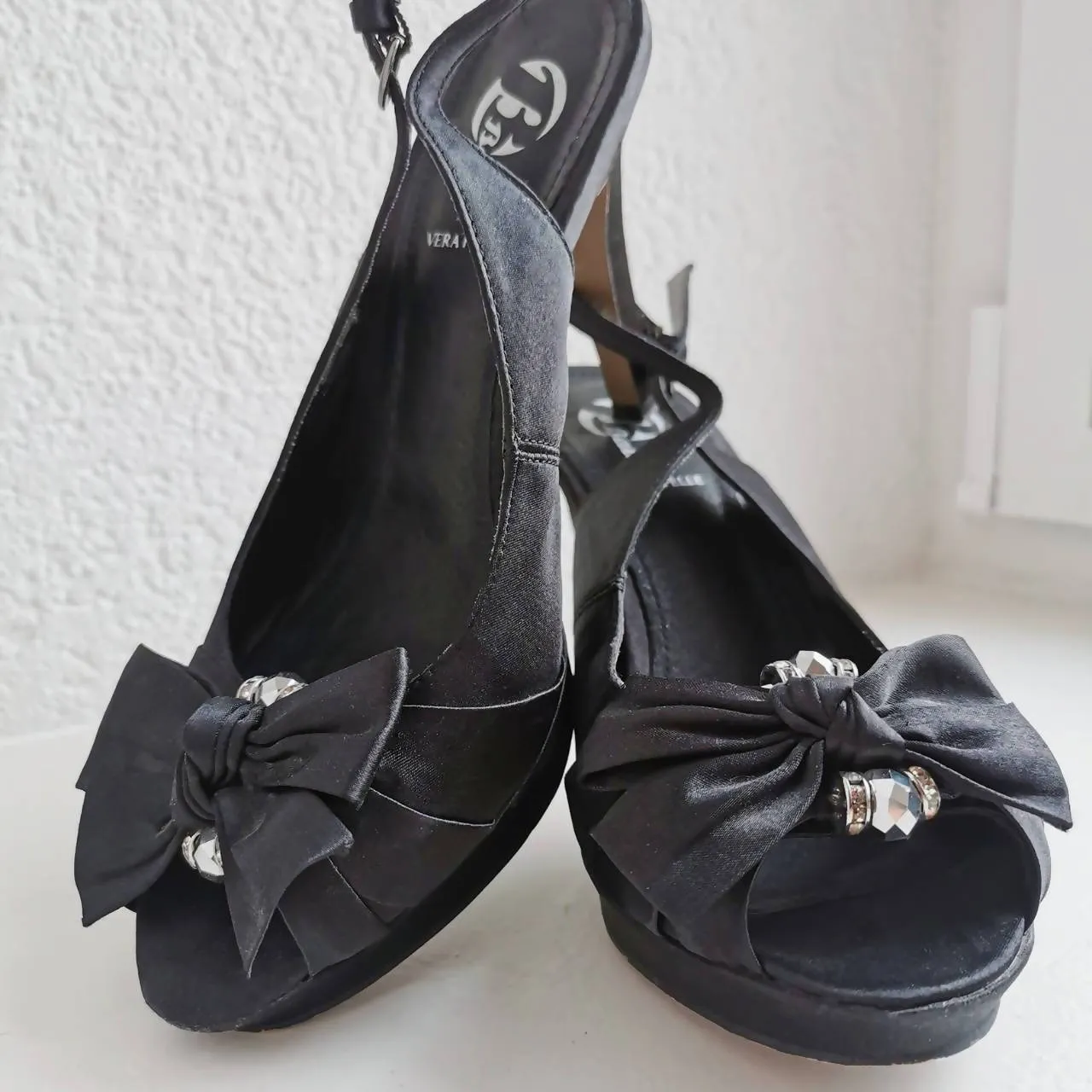 Black Bata Peeptoes - 39