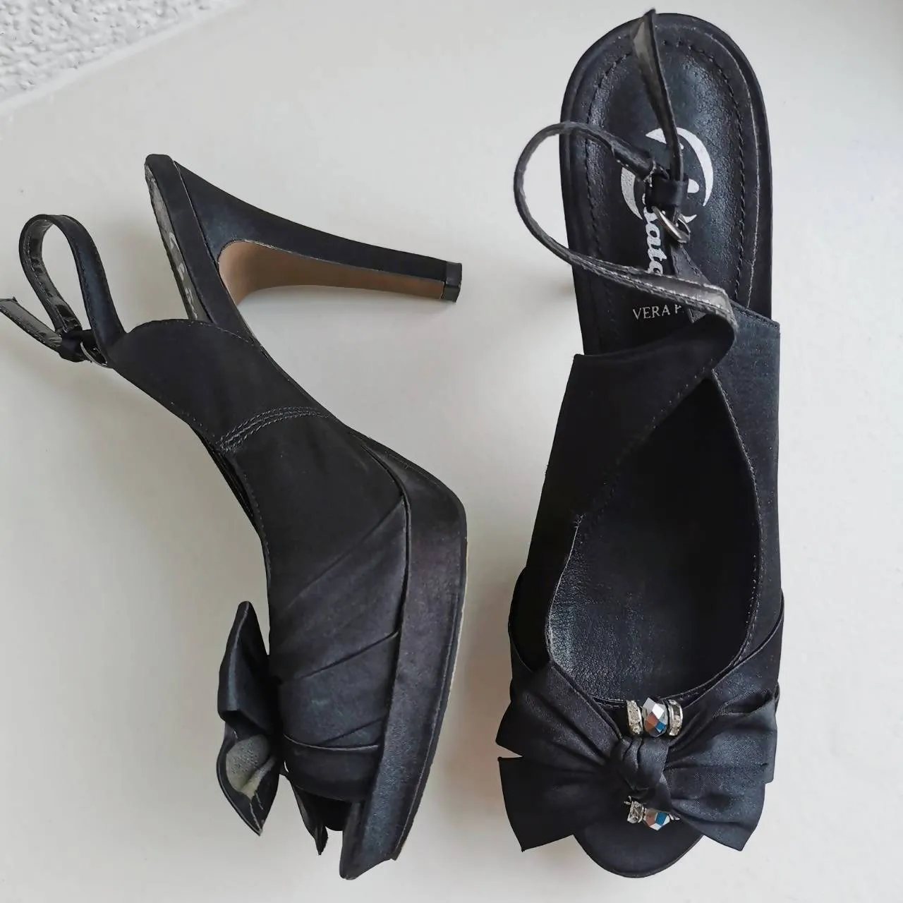 Black Bata Peeptoes - 39