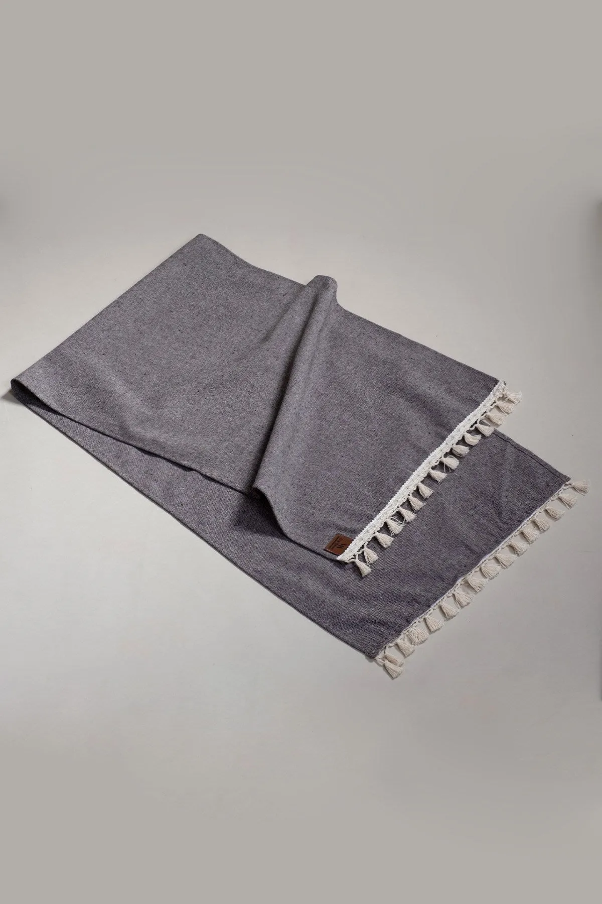 Bobble Cotton Table Runner - Brown