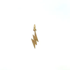 Chasing Jo Lightning Bolt Pendant - Yellow Gold