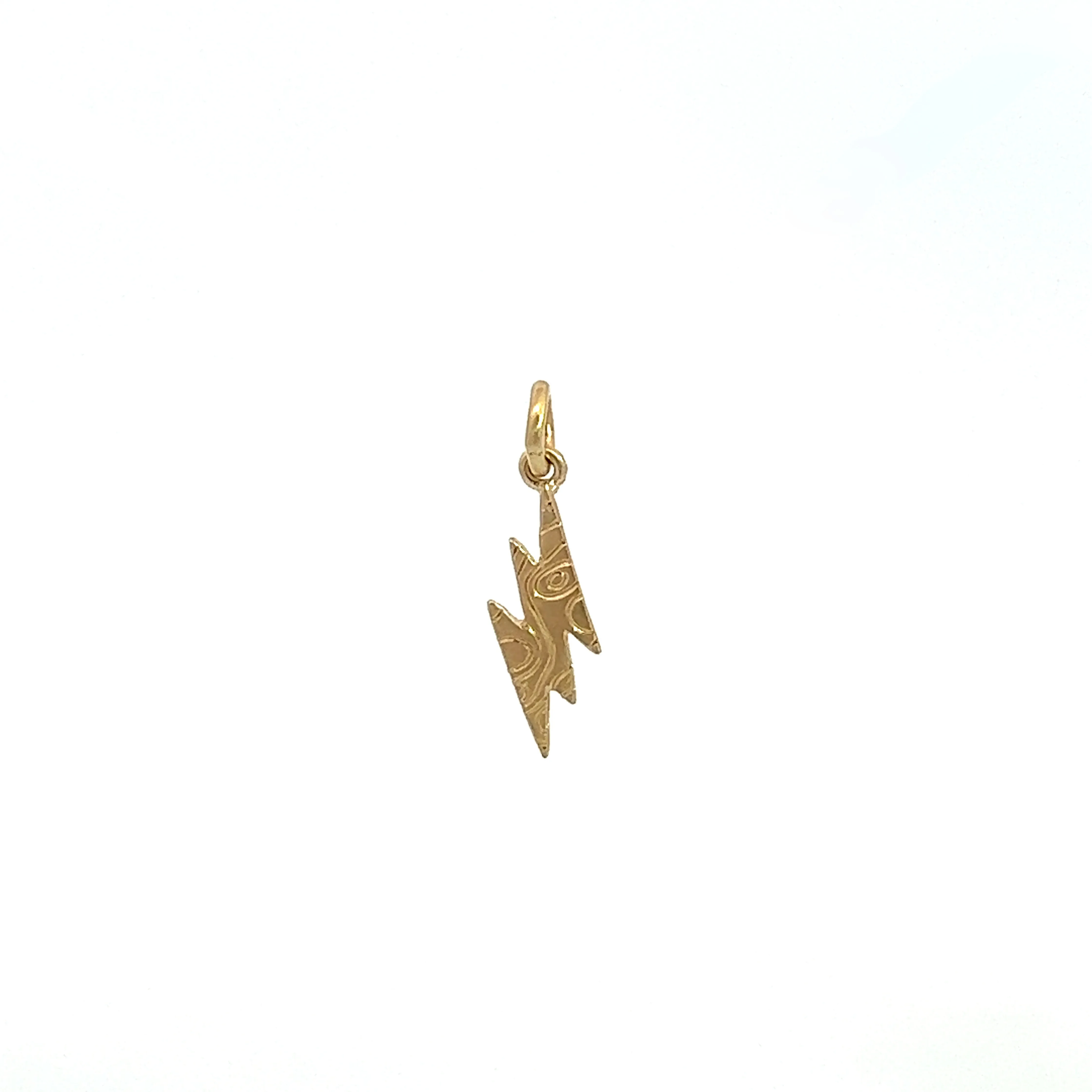 Chasing Jo Lightning Bolt Pendant - Yellow Gold