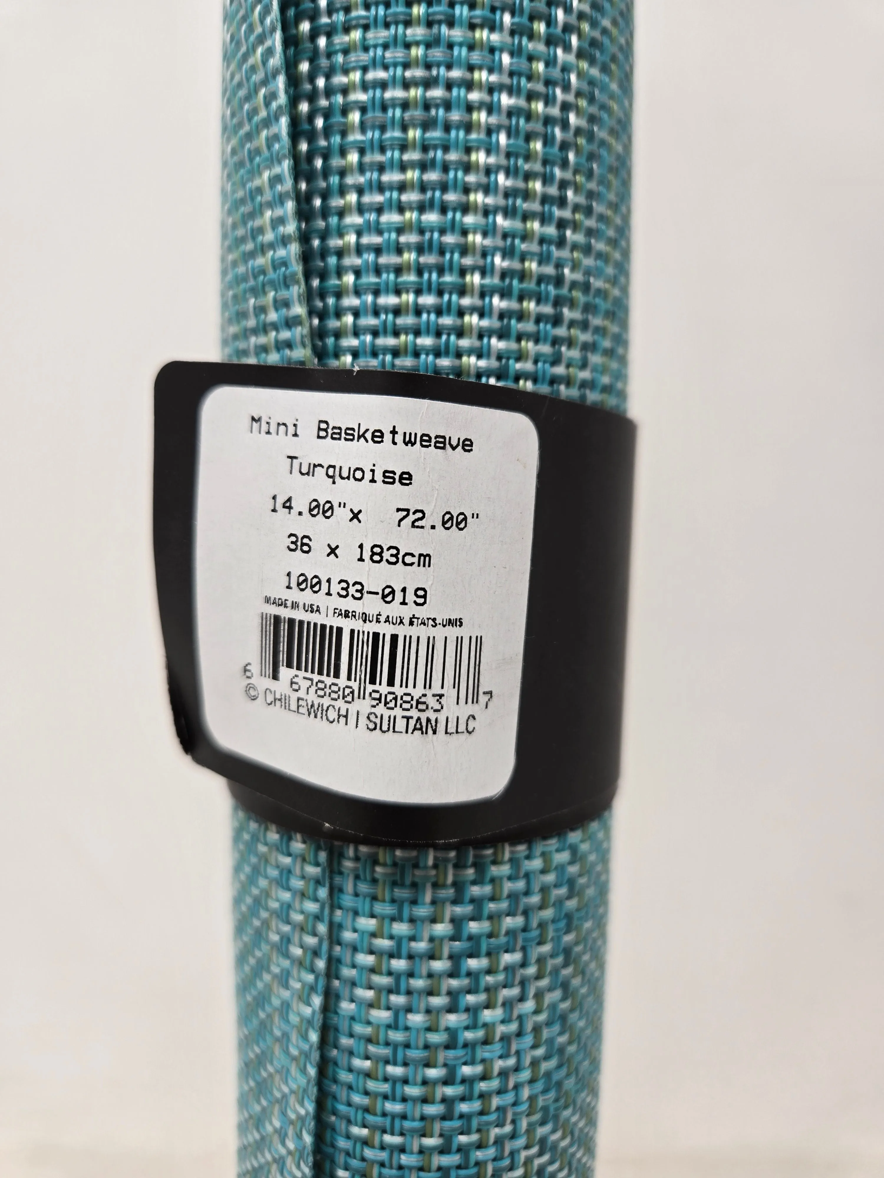 Chilewich Mini Basketweave 17X 72 Turquoise Table Runner GC2