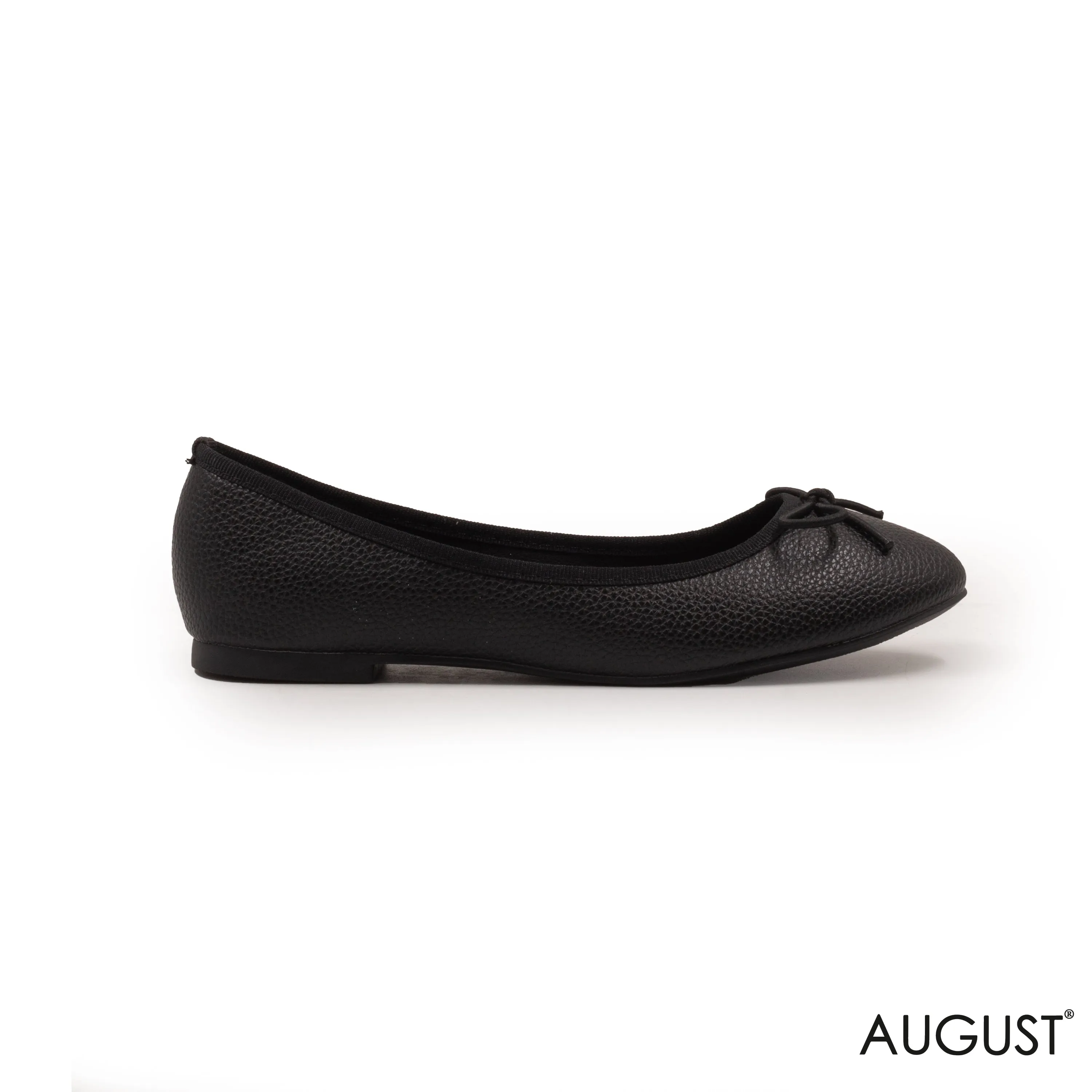 CROC LEATHER BALLET FLATS WITH BOW