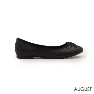 CROC LEATHER BALLET FLATS WITH BOW