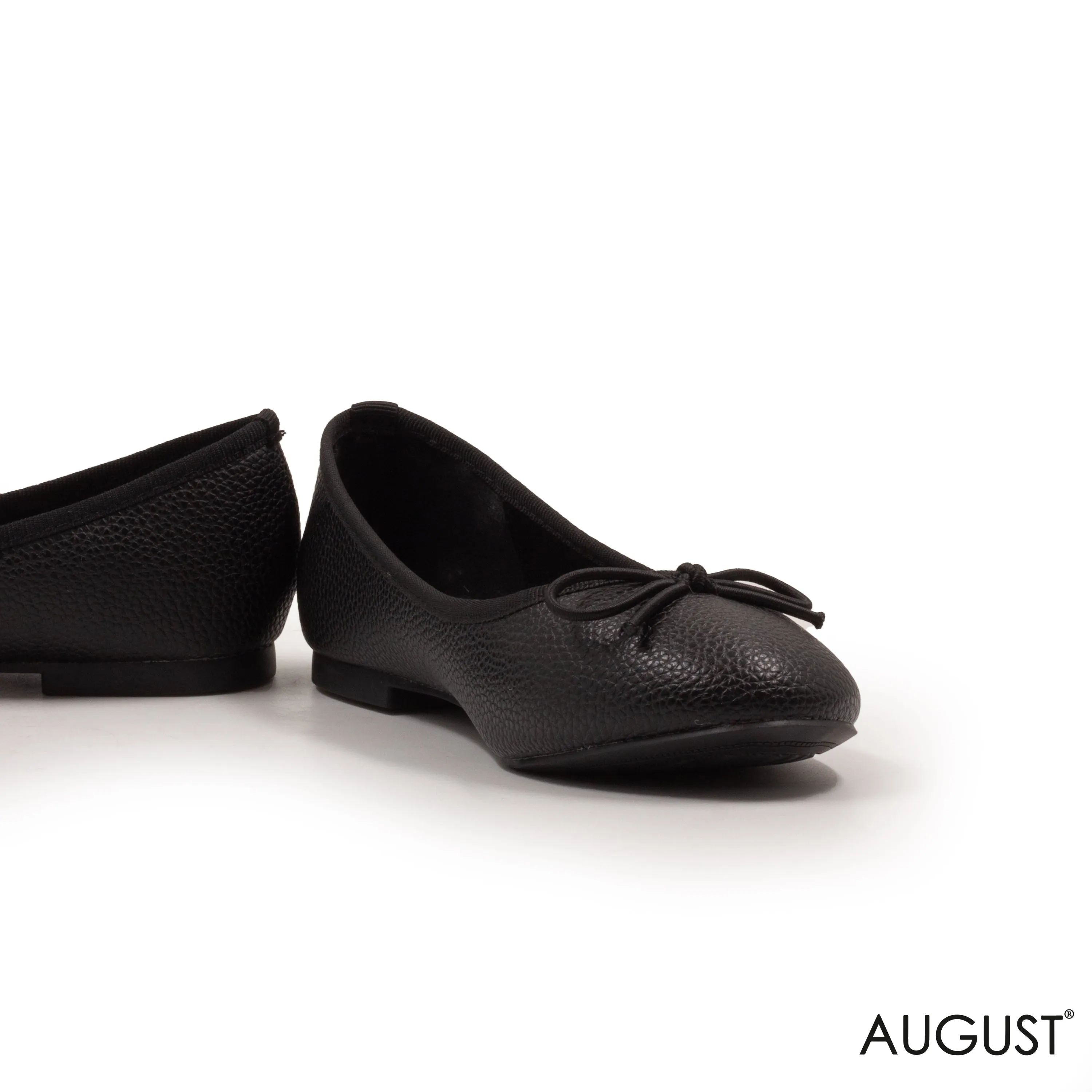 CROC LEATHER BALLET FLATS WITH BOW