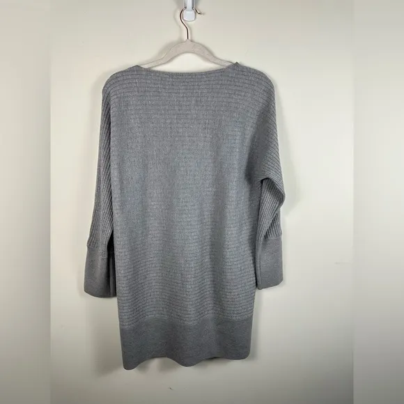 Eileen Fisher Merino Wool Tunic Sweater Size XS EUC Ballet Neck Ribbed