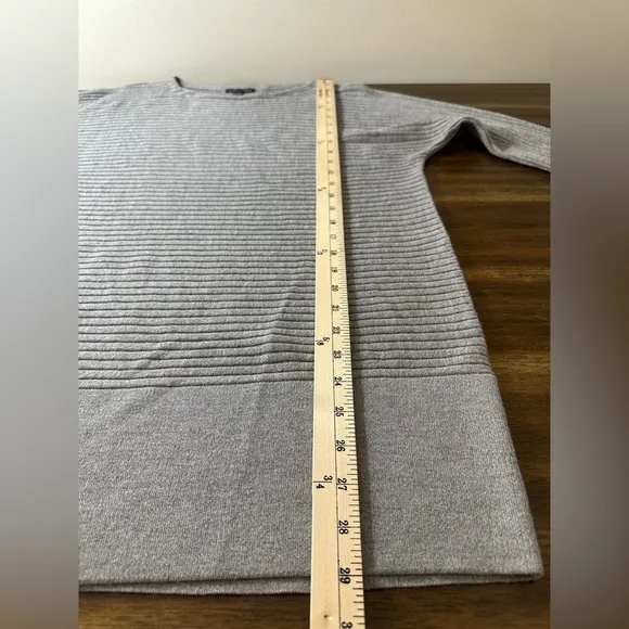 Eileen Fisher Merino Wool Tunic Sweater Size XS EUC Ballet Neck Ribbed