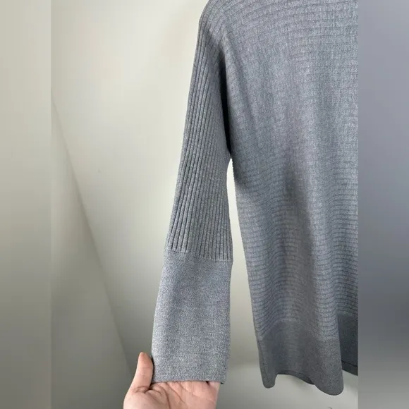 Eileen Fisher Merino Wool Tunic Sweater Size XS EUC Ballet Neck Ribbed