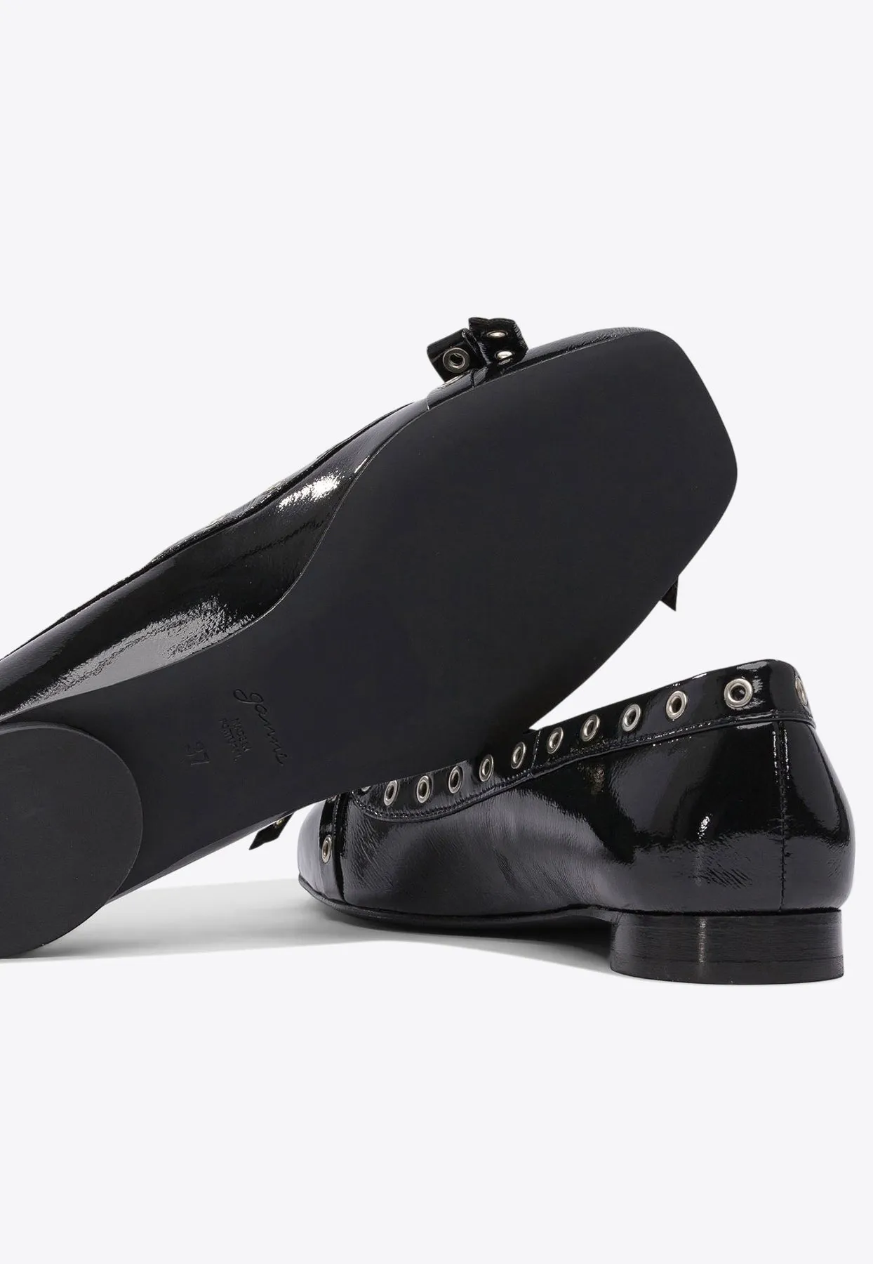 Eyelets Bow Ballet Flats