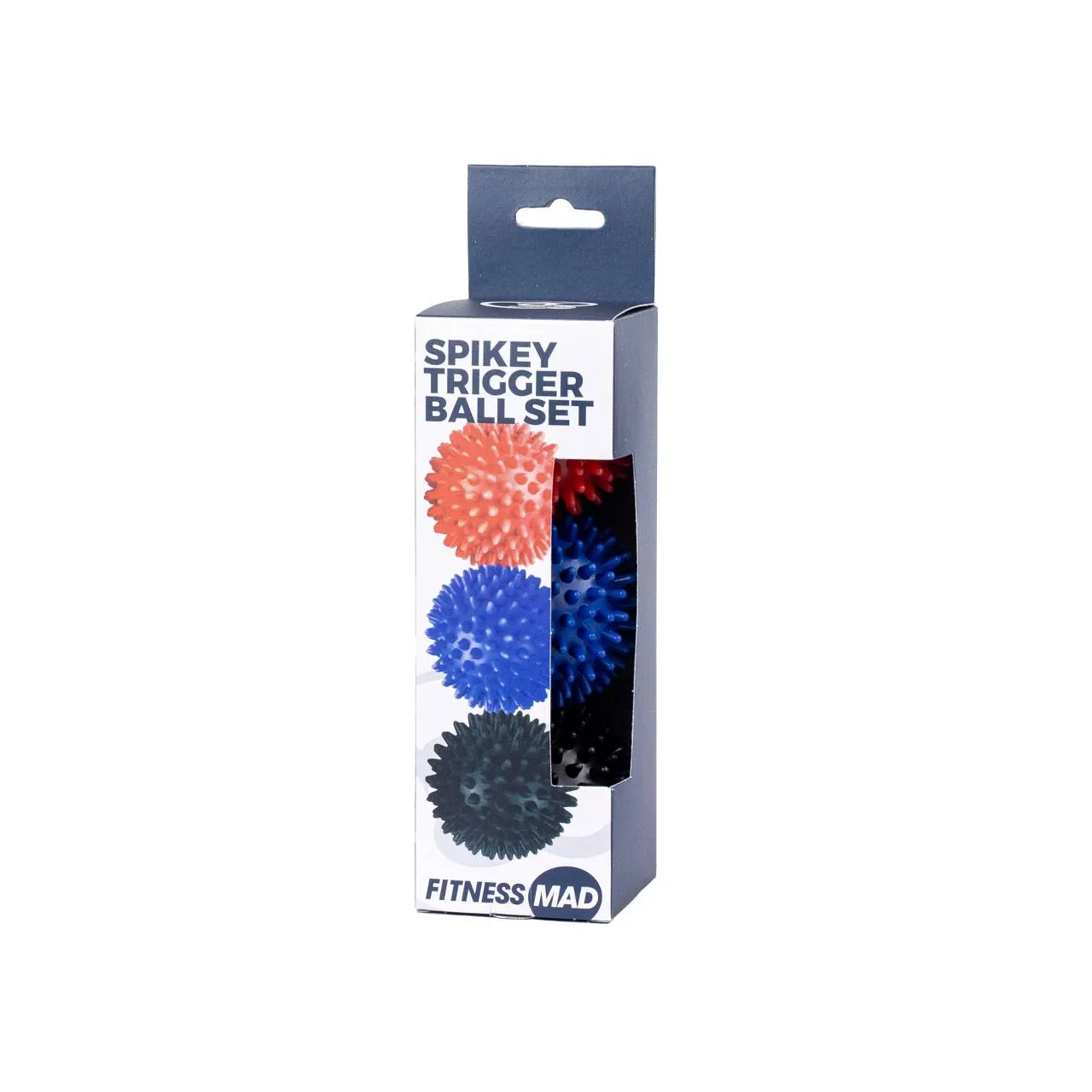 Fitness Mad Spikey Trigger Massage Ball Set - Black/Blue/Red