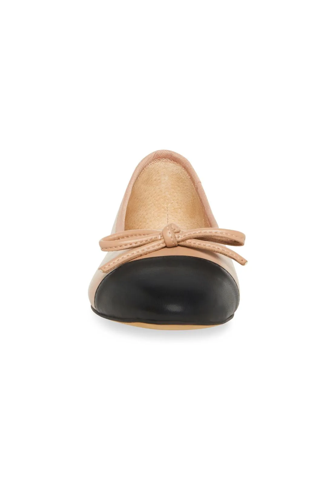 Flat  Ch Pump - Natural Leather