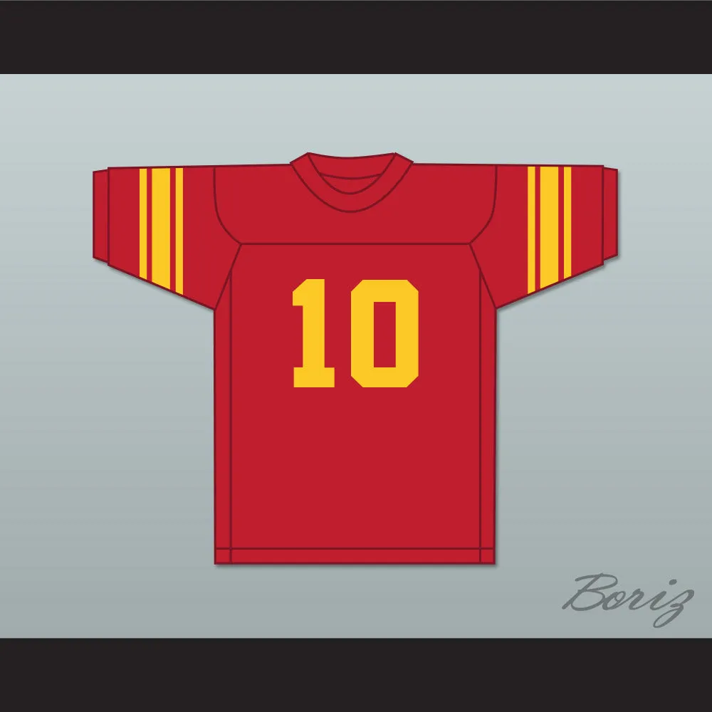 Fran Tarkenton 10 Clarke Central High School Gladiators Red Football Jersey 1