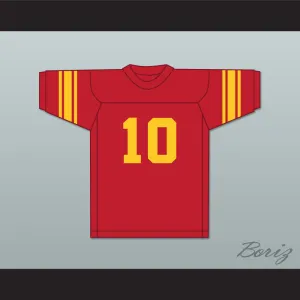Fran Tarkenton 10 Clarke Central High School Gladiators Red Football Jersey 1