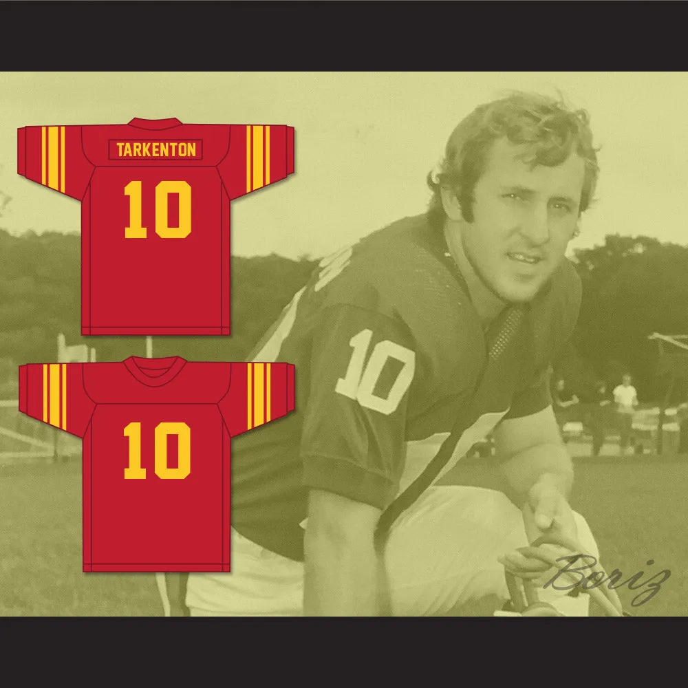Fran Tarkenton 10 Clarke Central High School Gladiators Red Football Jersey 1