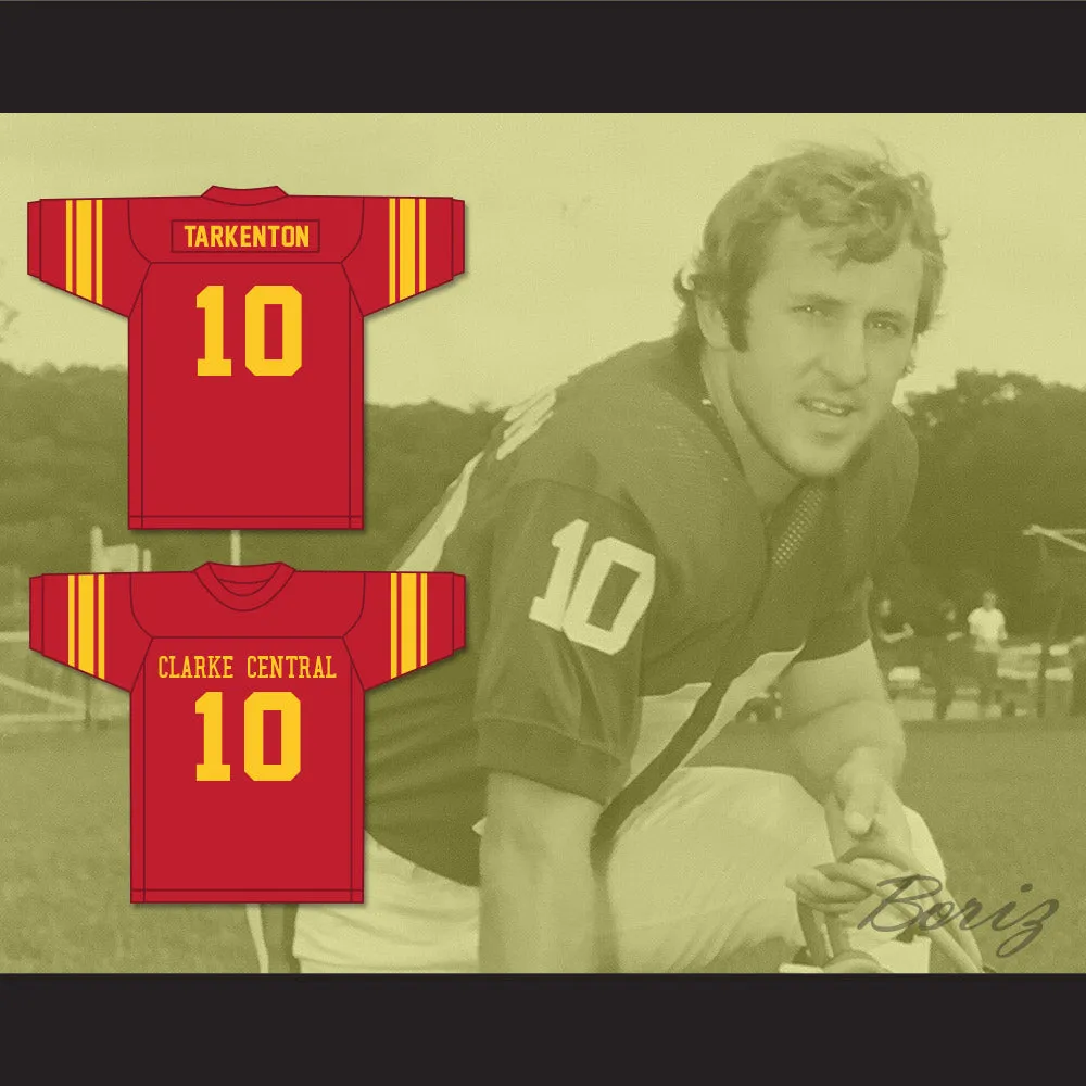 Fran Tarkenton 10 Clarke Central High School Gladiators Red Football Jersey 2