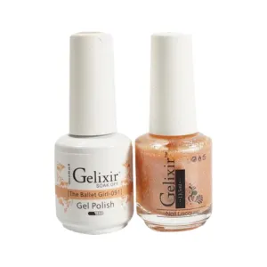 Gelixir 091 The Ballet Girl - Gelixir Gel Polish & Matching Nail Lacquer Duo Set - 0.5oz