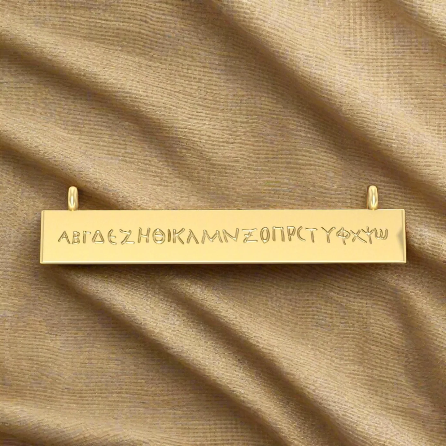 Greek Alphabet Graffito Pendant