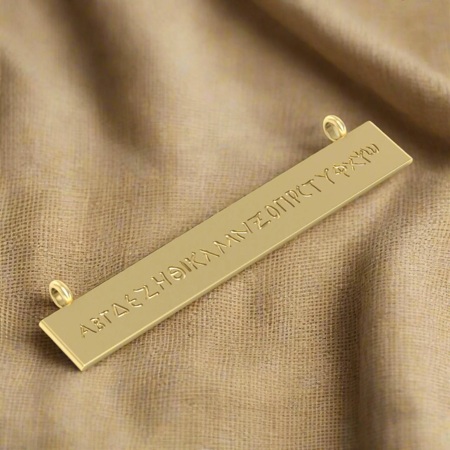 Greek Alphabet Graffito Pendant