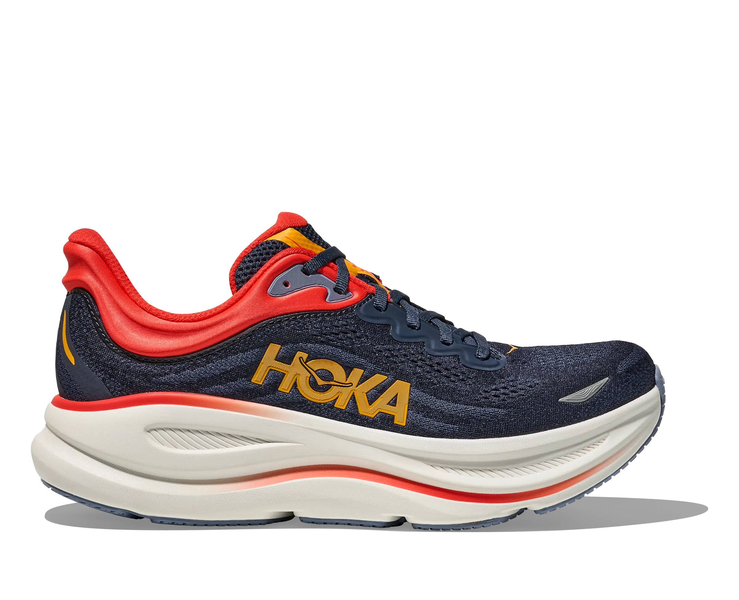 HOKA Men's Bondi 9 Ultra Cushioned Running Shoe - Varsity Navy/Nautical Blue