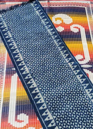 Indigo cotton flatweave runners